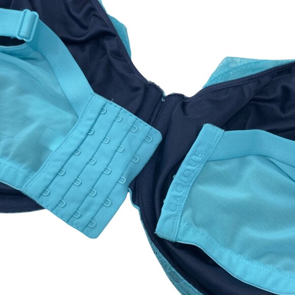 Cacique Light Blue Lace Underwire Bra 40I Adjustable Straps Comfortable Fit - Picture 13 of 13